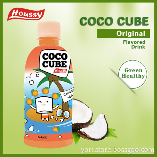 Houssy bottled coconut fruit juice, 320ml coconut drink with nata de coco